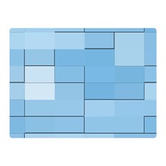 Blue Squares Iphone 5 Wallpaper Double Sided Flano Blanket (mini) 