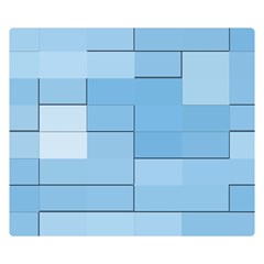 Blue Squares Iphone 5 Wallpaper Double Sided Flano Blanket (small) 