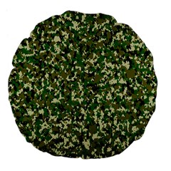 Camo Pattern Large 18  Premium Flano Round Cushions