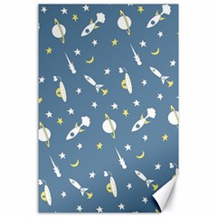 Space Rockets Pattern Canvas 24  X 36  by BangZart