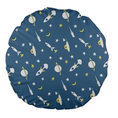 Space Rockets Pattern Large 18  Premium Round Cushions