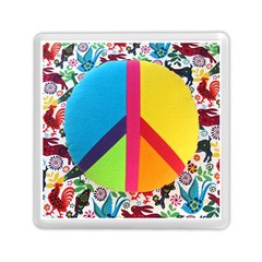 Peace Sign Animals Pattern Memory Card Reader (square)  by BangZart