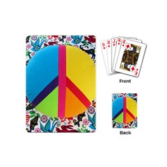 Peace Sign Animals Pattern Playing Cards (mini) 