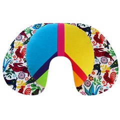 Peace Sign Animals Pattern Travel Neck Pillows