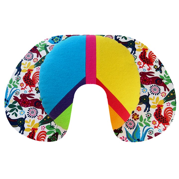 Peace Sign Animals Pattern Travel Neck Pillows