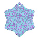 Peace Sign Backgrounds Ornament (Snowflake) Front