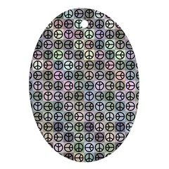 Peace Pattern Ornament (oval) by BangZart