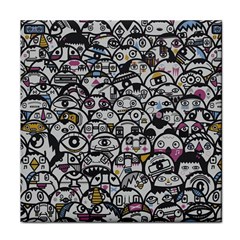 Alien Crowd Pattern Face Towel by BangZart