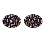 Alien Surface Pattern Cufflinks (Oval) Front(Pair)