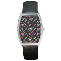 Alien Patterns Vector Graphic Barrel Style Metal Watch by BangZart