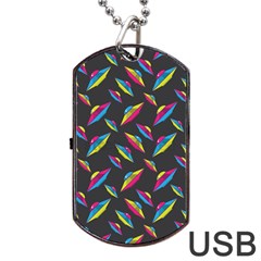 Alien Patterns Vector Graphic Dog Tag Usb Flash (two Sides) by BangZart