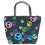 Peace & Love Pattern Bucket Bags Back