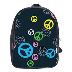 Peace & Love Pattern School Bags(large) 