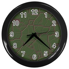 Alien Wires Texture Wall Clocks (black) by BangZart