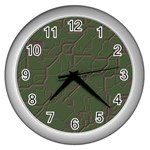 Alien Wires Texture Wall Clocks (Silver)  Front