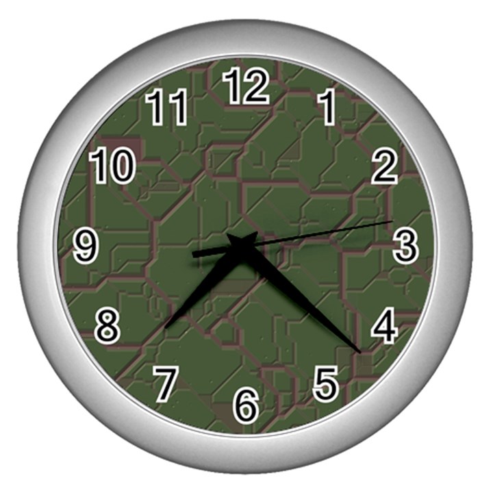 Alien Wires Texture Wall Clocks (Silver) 
