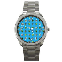 Alien Pattern Sport Metal Watch by BangZart