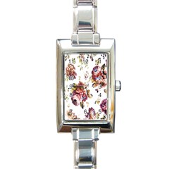 Texture Pattern Fabric Design Rectangle Italian Charm Watch