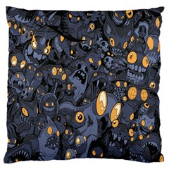 Monster Cover Pattern Large Flano Cushion Case (two Sides)