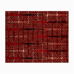 Rust Red Zig Zag Pattern Small Glasses Cloth (2-side)