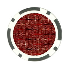 Rust Red Zig Zag Pattern Poker Chip Card Guard (10 Pack) by BangZart