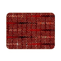 Rust Red Zig Zag Pattern Double Sided Flano Blanket (mini)  by BangZart
