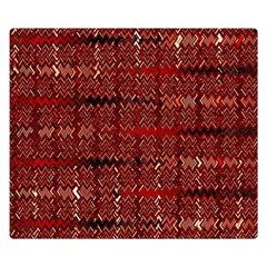 Rust Red Zig Zag Pattern Double Sided Flano Blanket (small) 