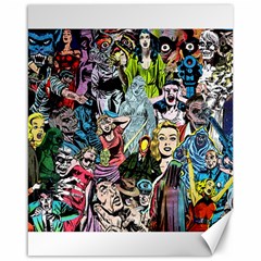 Vintage Horror Collage Pattern Canvas 16  X 20   by BangZart