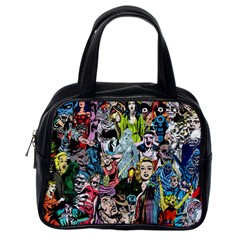 Vintage Horror Collage Pattern Classic Handbags (one Side) by BangZart