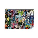 Vintage Horror Collage Pattern Cosmetic Bag (Large)  Front