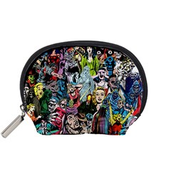 Vintage Horror Collage Pattern Accessory Pouches (small) 