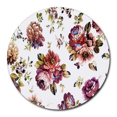 Texture Pattern Fabric Design Round Mousepads by BangZart