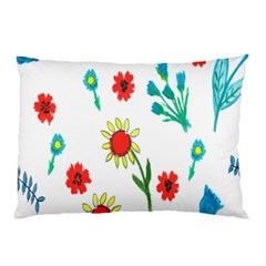 Flowers Fabric Design Pillow Case by BangZart