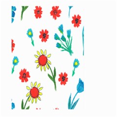 Flowers Fabric Design Large Garden Flag (two Sides) by BangZart