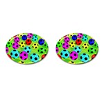 Balls Colors Cufflinks (Oval) Front(Pair)