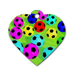 Balls Colors Dog Tag Heart (two Sides) by BangZart