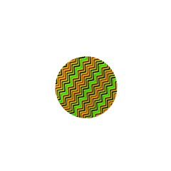 Green Red Brown Zig Zag Background 1  Mini Magnets by BangZart