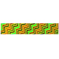 Green Red Brown Zig Zag Background Flano Scarf (large) by BangZart