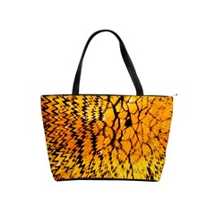 Yellow Chevron Zigzag Pattern Shoulder Handbags