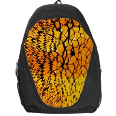 Yellow Chevron Zigzag Pattern Backpack Bag by BangZart