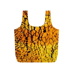 Yellow Chevron Zigzag Pattern Full Print Recycle Bags (s) 