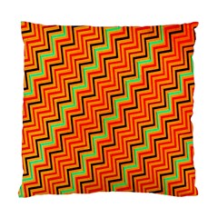 Orange Turquoise Red Zig Zag Background Standard Cushion Case (two Sides) by BangZart