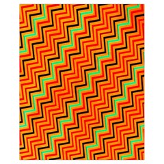 Orange Turquoise Red Zig Zag Background Drawstring Bag (small)