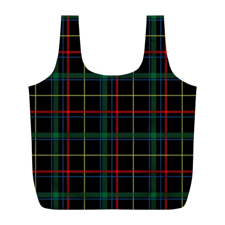 Tartan Plaid Pattern Full Print Recycle Bags (L) 