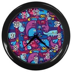 Hipster Pattern Animals And Tokyo Wall Clocks (black) by BangZart