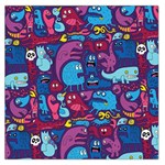 Hipster Pattern Animals And Tokyo Large Satin Scarf (Square) Front