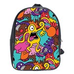 Monster Patterns School Bags (XL)  Front