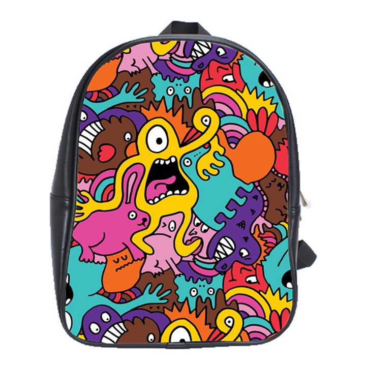 Monster Patterns School Bags (XL) 