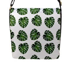 Leaf Pattern Seamless Background Flap Messenger Bag (l) 