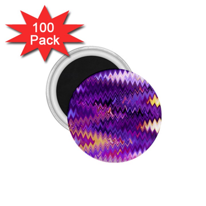 Purple And Yellow Zig Zag 1.75  Magnets (100 pack) 